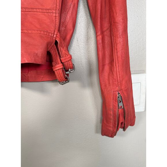 IRO Ashville Lambskin Leather Jacket $1200 size 0 - Picture 9 of 11